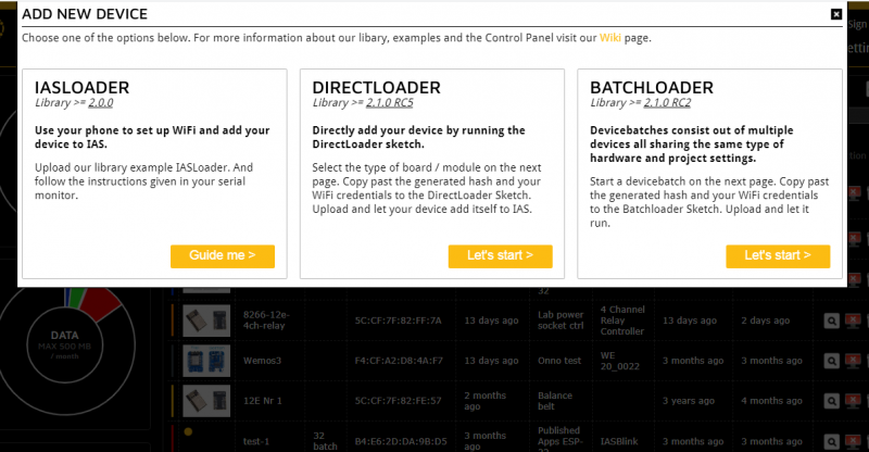 CP Upd: Add device options