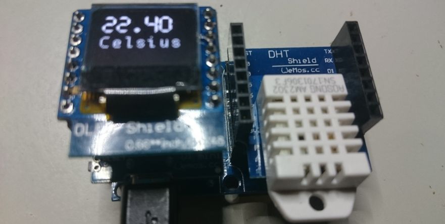 Wemos Temp Display DHT 22